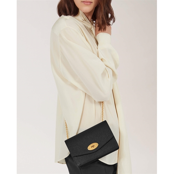 Mulberry Small Darley Black Classic Grain Taske